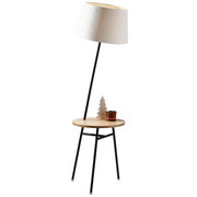 STEHLEUCHTE - Schwarz/Weiß, Design, Holz/Textil (45/158cm) - Dieter Knoll