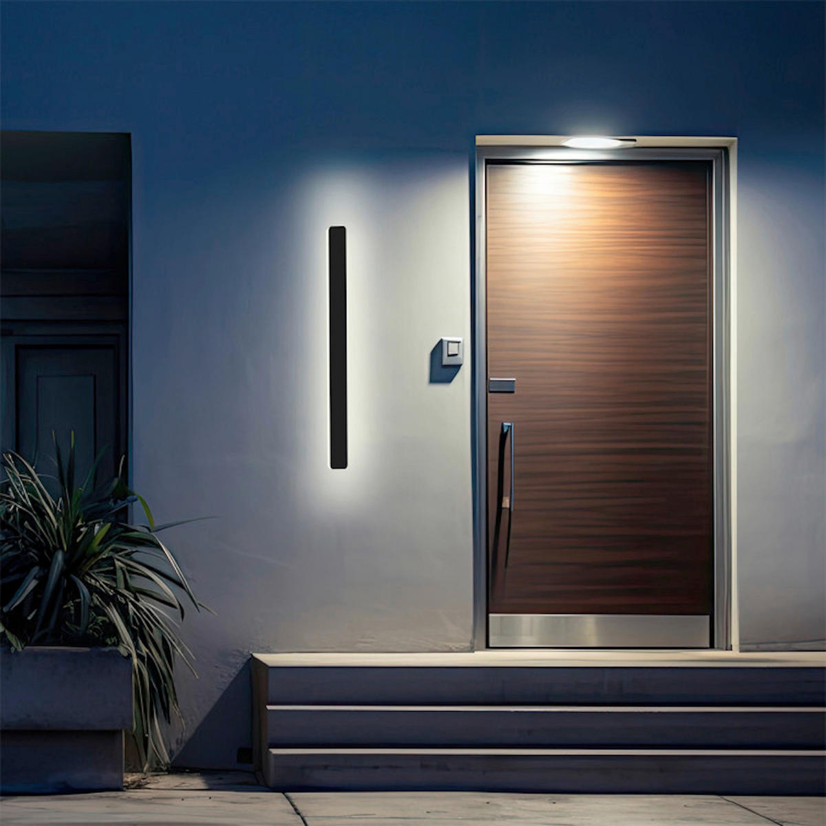 LED-WANDLEUCHTE Bodo  5.5/90/4 cm  - Schwarz, Design, Metall (5.5/90/4cm)