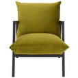 SESSEL in Mikrofaser Grün  - Wengefarben/Grün, Design, Holz/Textil (63/76/80cm) - Carryhome