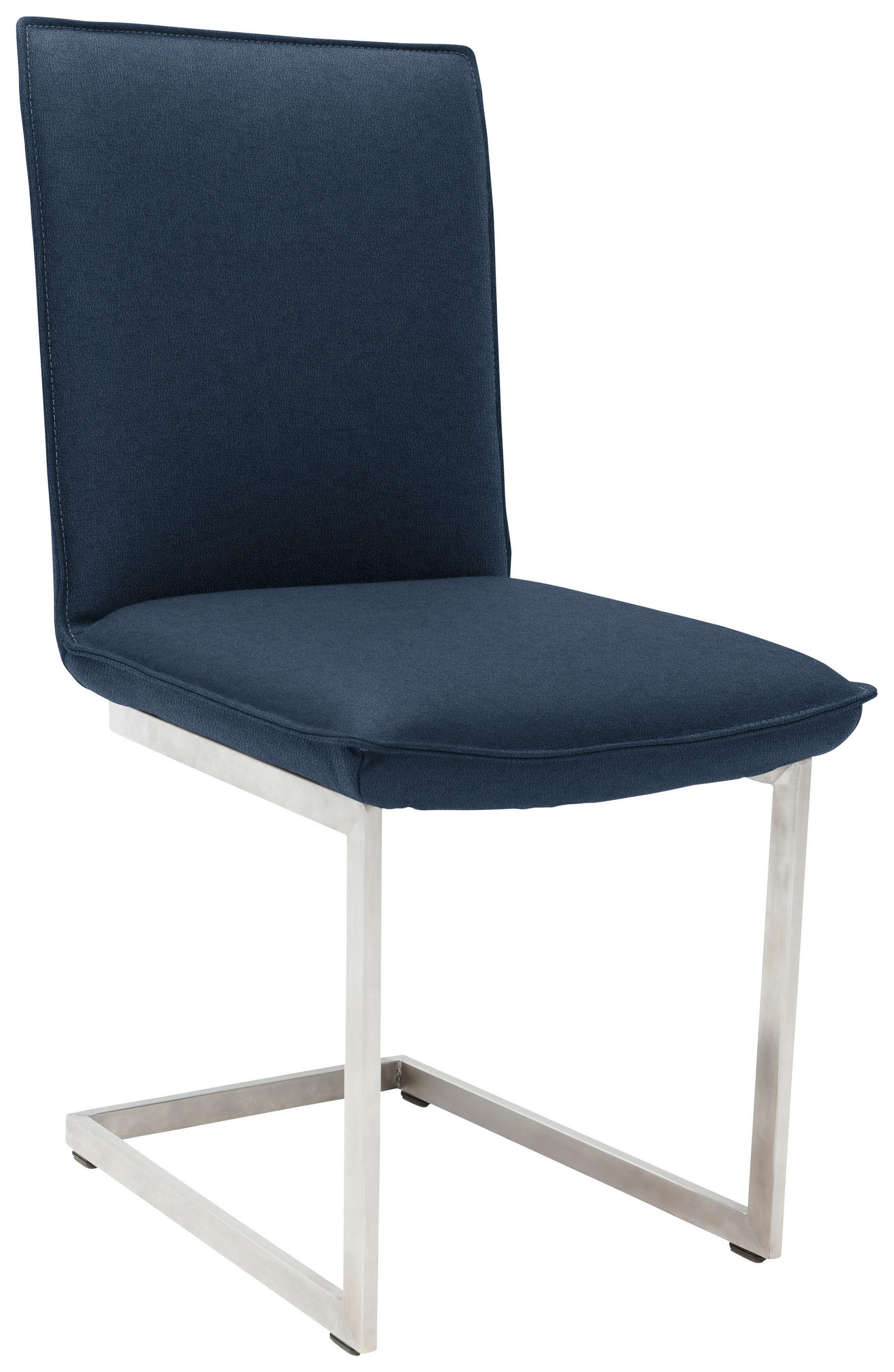 SCHWINGSTUHL  in Nickel Echtleder pigmentiert  - Edelstahlfarben/Beige, Design, Leder/Metall (48/93/65cm) - Ambiente