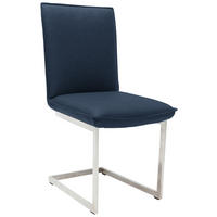 SCHWINGSTUHL  in Nickel Echtleder pigmentiert  - Edelstahlfarben/Beige, Design, Leder/Metall (48/93/65cm) - Ambiente