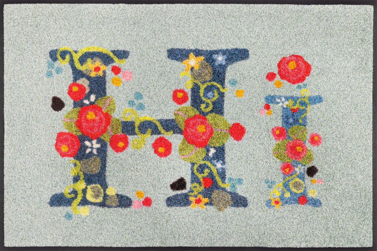 FUßMATTE  50/75 cm  Grau  - Grau, ROMANTIK / LANDHAUS, Kunststoff/Textil (50/75cm) - wash+dry