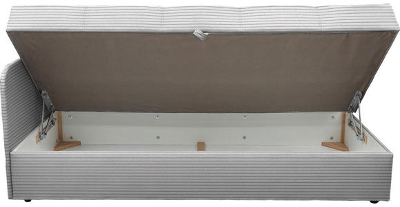 LIEGE  in Cord Hellgrau  - Hellgrau/Schwarz, Basics, Kunststoff/Textil (95/90/205cm) - Xora