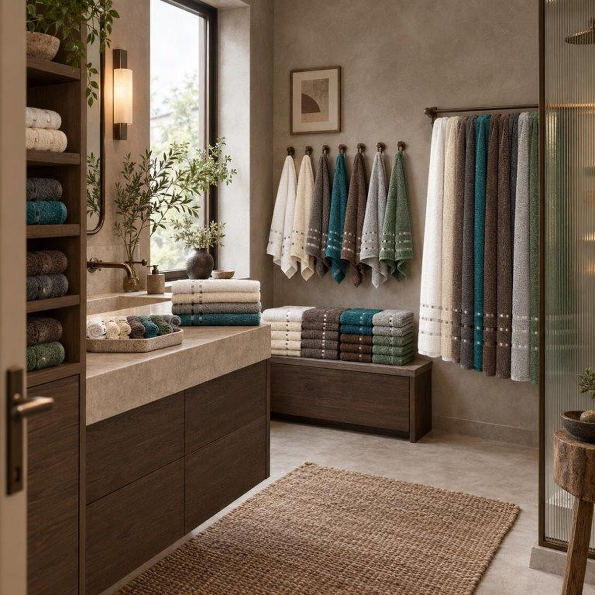 PEŠKIR ZA TUŠIRANJE  zelena 140/67 cm  - zelena, Osnovno, tekstil (140/67cm) - Esposa