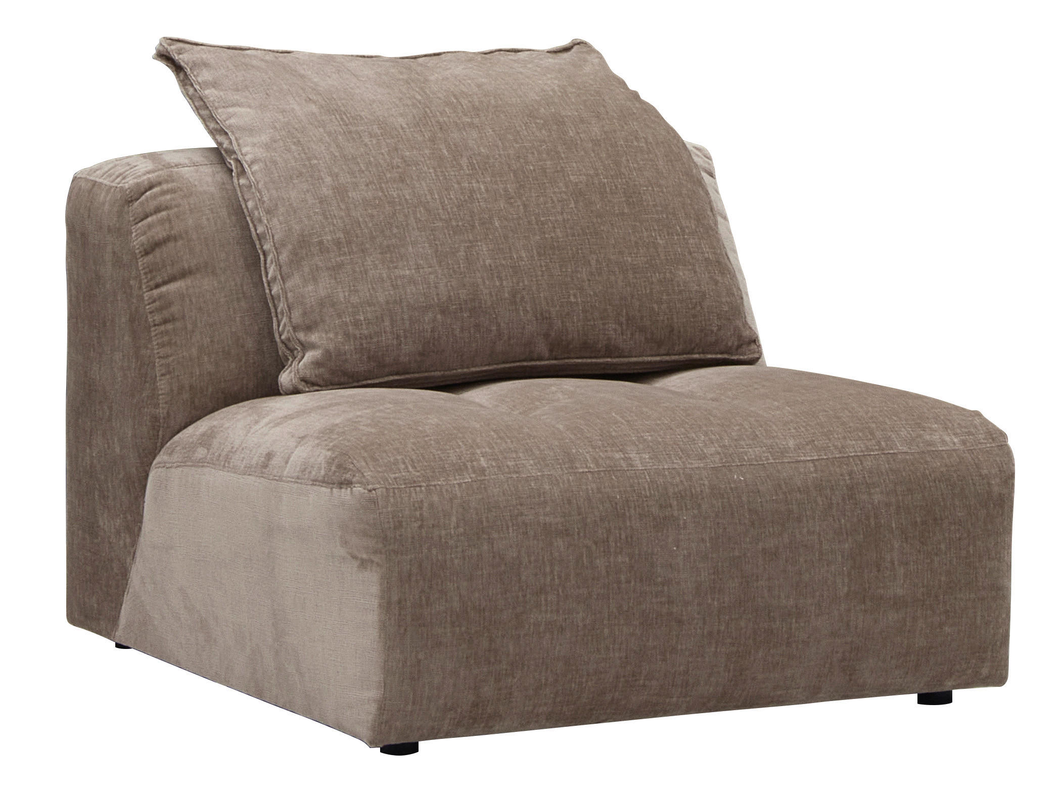 SESSEL Chenille Greige  - Greige/Schwarz, Modern, Kunststoff/Textil (98/77/108cm) - Stylife