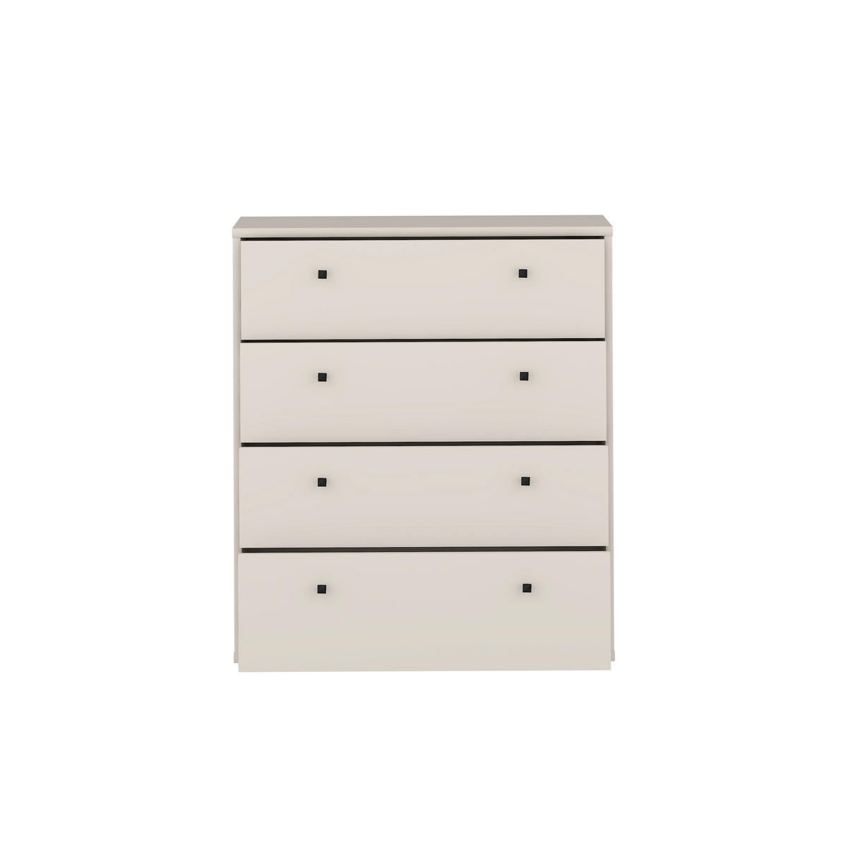 KOMMODE , 73,7/85,5/34,8 cm, 4 Schublade(n)  - Sandfarben/Schwarz, Design, Holzwerkstoff/Kunststoff (73,7/85,5/34,8cm)