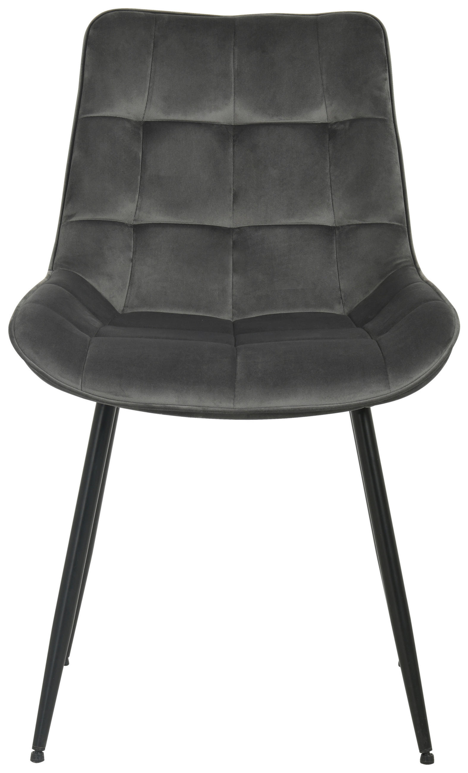 SCAUN in lemn, metal, textil gri  - negru/gri, Modern, lemn/metal (49/85/61cm) - MID.YOU