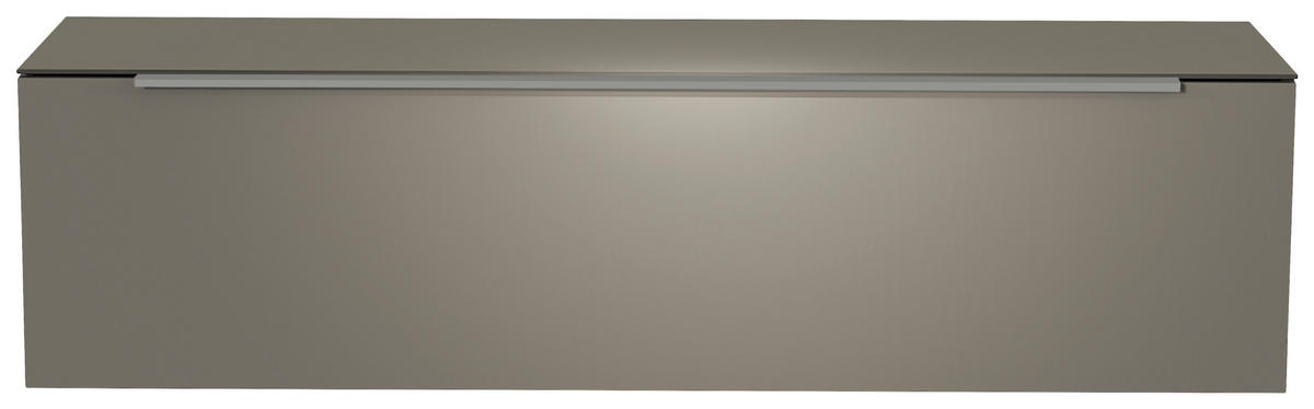 LOWBOARD  in 160/41/45 cm  - Alufarben/Grau, Design, Glas/Holzwerkstoff (160/41/45cm) - Moderano