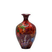 DEKOVASE  - Weinrot/Multicolor, Basics, Metall (41/25/41cm)