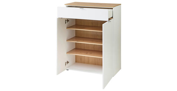 SCHUHSCHRANK 78/103/38 cm - Silberfarben/Schwarz, Design, Holzwerkstoff/Kunststoff (78/103/38cm) - Xora