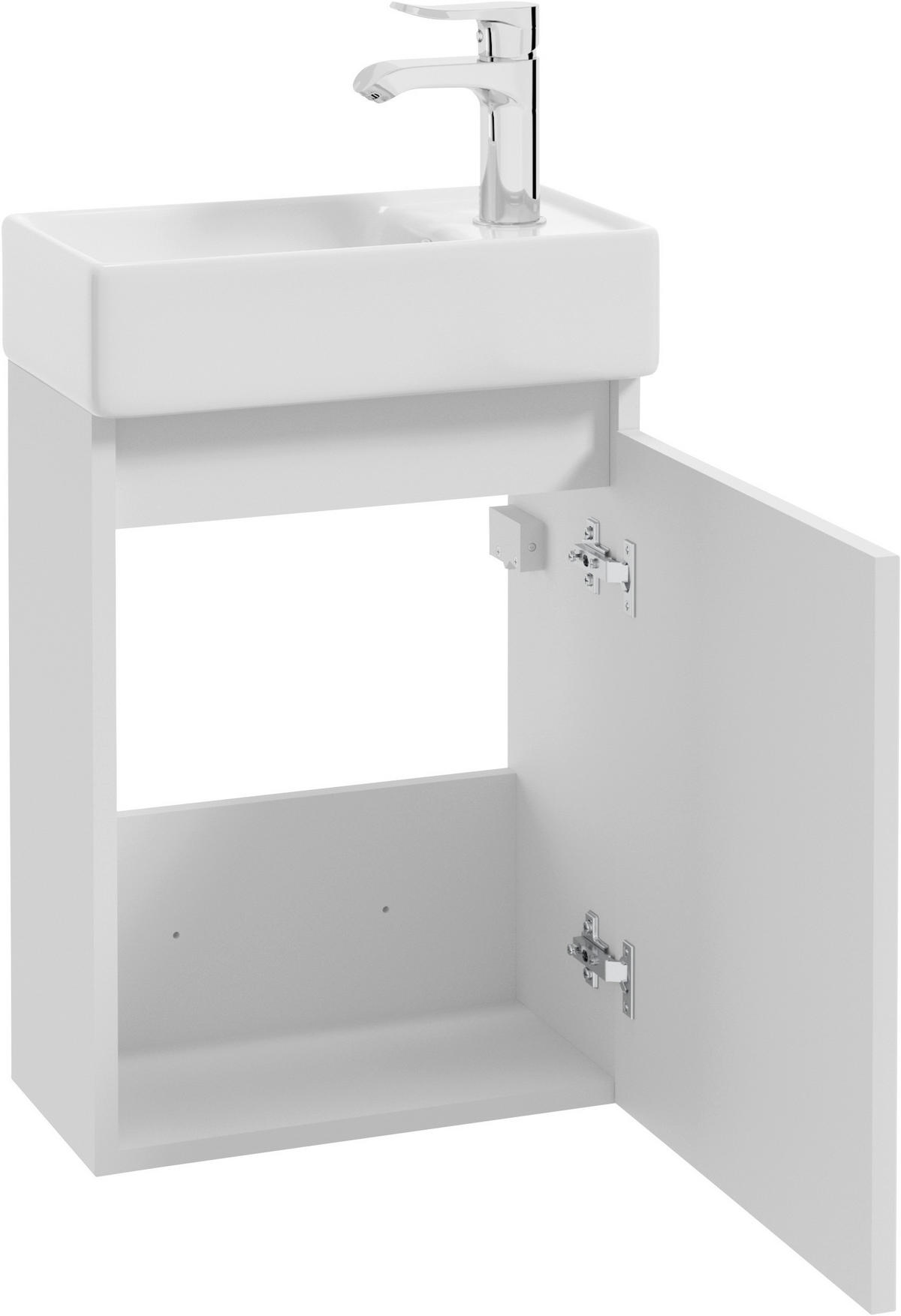 WASCHTISCHKOMBI 40 cm  - Weiß, Basics, Keramik/Holzwerkstoff (40cm)