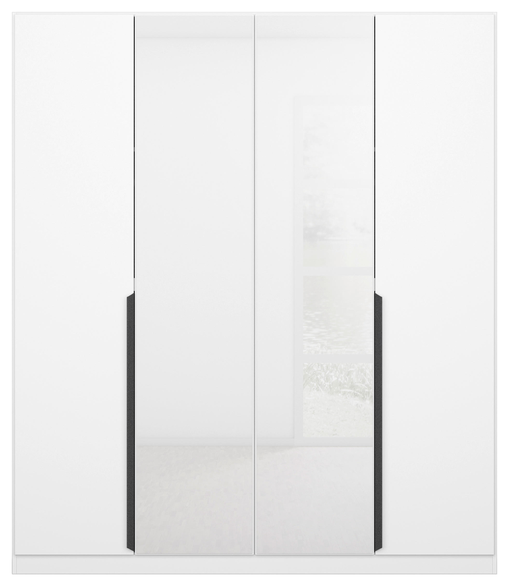 DREHTÜRENSCHRANK  in Weiß, Weiß Hochglanz  - Weiß Hochglanz/Weiß, MODERN, Glas/Holzwerkstoff (181/210/54cm) - Rauch Möbel