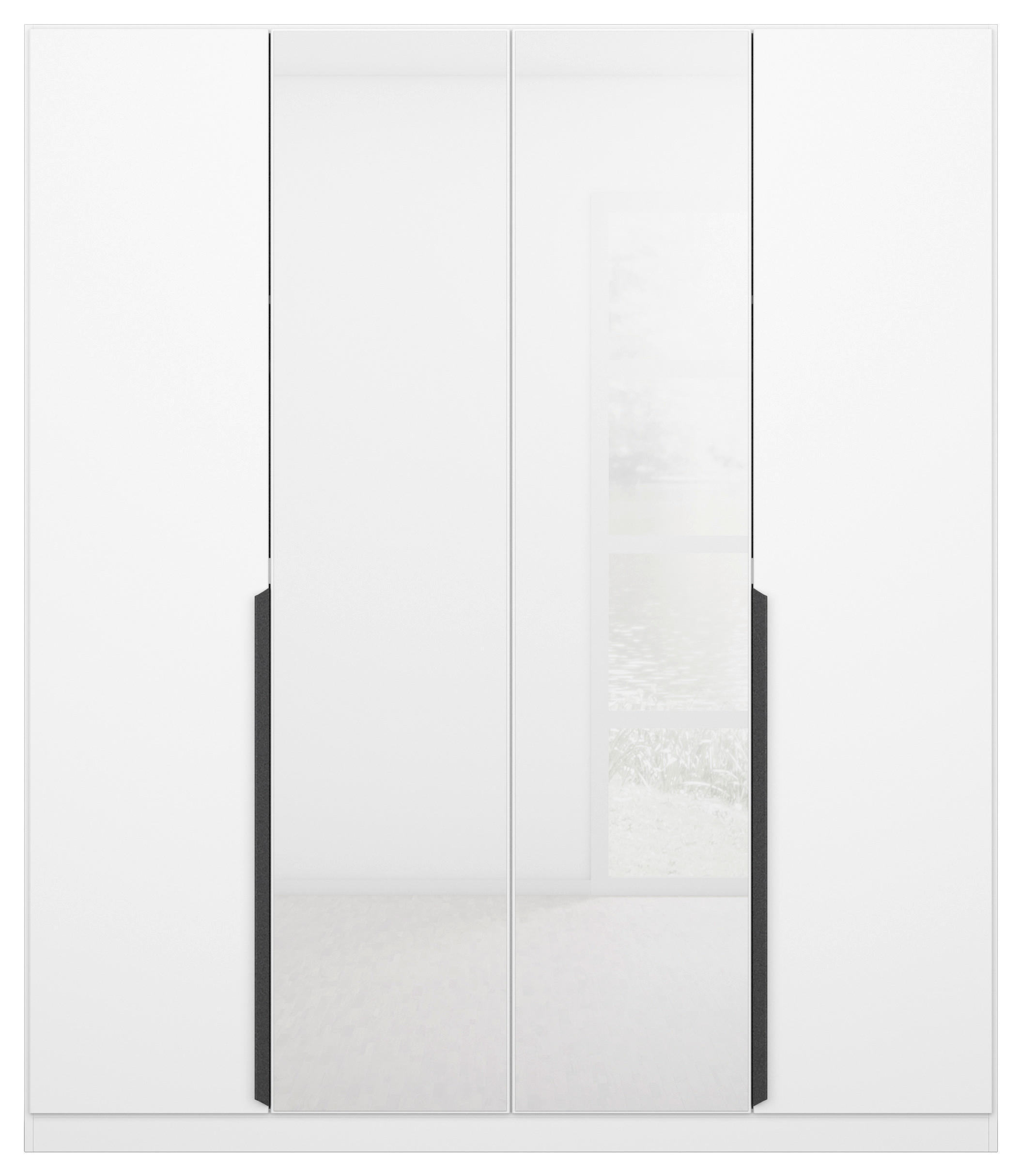 DREHTÜRENSCHRANK 181/210/54 cm 4-türig Weiß, Weiß Hochglanz - Weiß Hochglanz/Weiß, MODERN, Glas/Holzwerkstoff (181/210/54cm) - Rauch Möbel