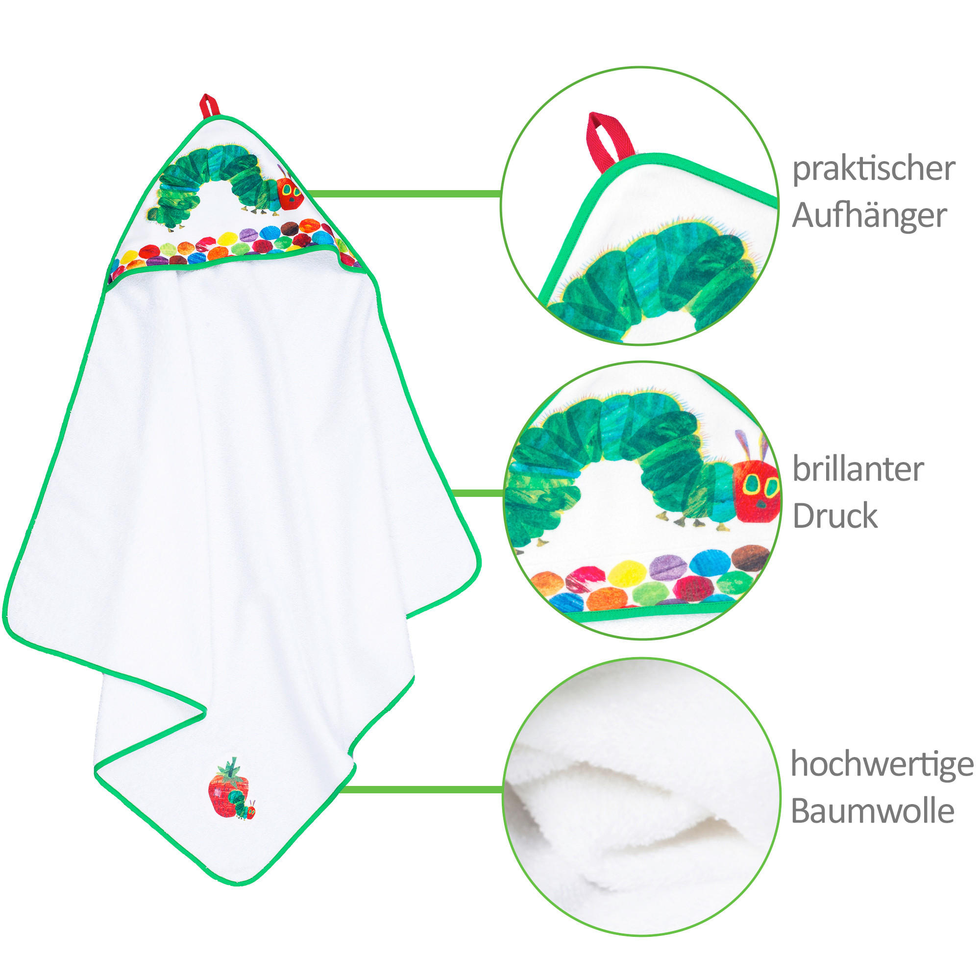 KAPUZENBADETUCH 80/80 cm    - Multicolor/Weiß, Basics, Textil (80/80cm)