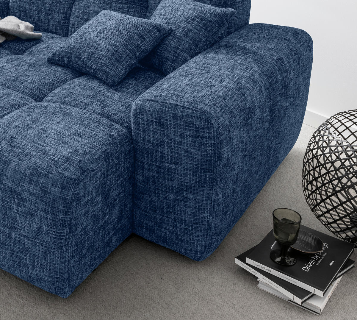 XXL-SESSEL - Blau, MODERN, Kunststoff/Textil (181/87/155cm) - Livetastic