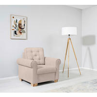 SESSEL in Beige  - Beige/Buchefarben, Design, Holz/Textil (93/89/82cm) - MID.YOU