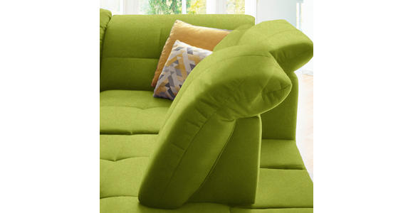 ECKSOFA in Chenille Limette 310/240 cm - Limette/Schwarz, Design, Textil/Metall (310/240cm) - Xora