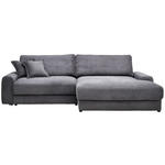 ECKSOFA in Cord Dunkelgrau  - Dunkelgrau/Schwarz, MODERN, Kunststoff/Textil (300/180cm) - Carryhome