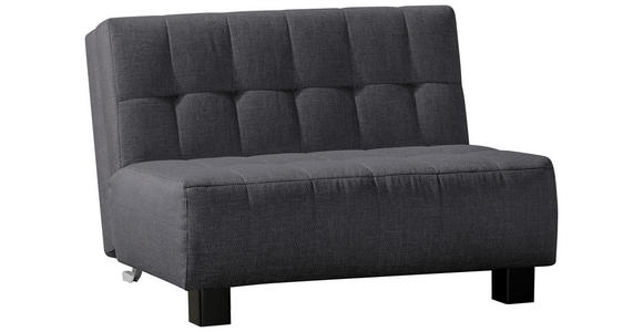 SCHLAFSOFA Grau  - Schwarz/Grau, Design, Textil/Metall (125/92/102cm) - Novel