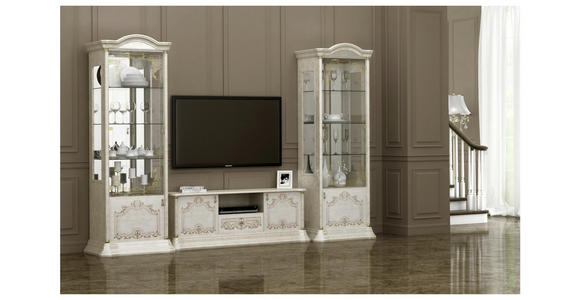 TV-ELEMENT 162/41/55 cm - Beige/Goldfarben, LIFESTYLE, Holzwerkstoff/Kunststoff (162/41/55cm) - Cantus
