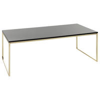 DOHÁNYZÓASZTAL faalapú anyag 120/60/45 cm   - fekete/aranyszínű, Design, faalapú anyag/fém (120/60/45cm) - MID.YOU