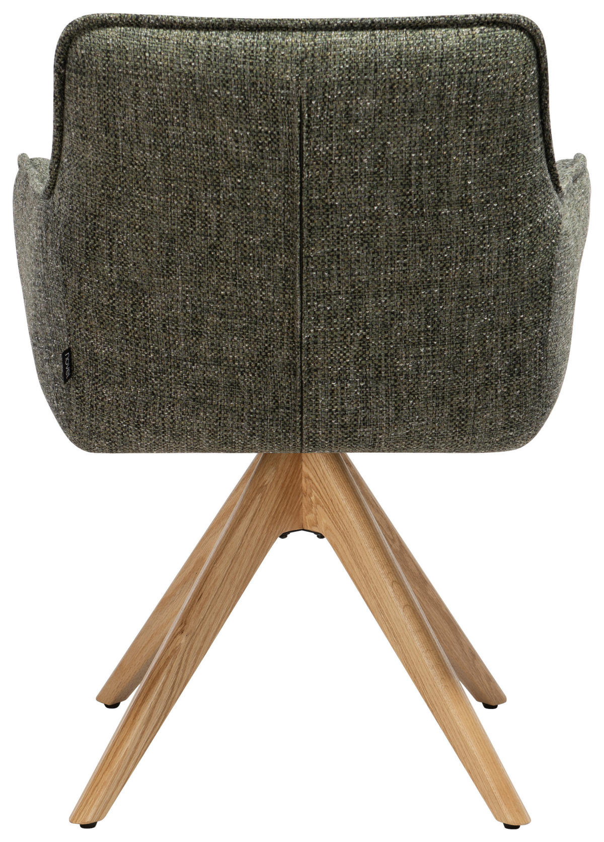 ARMLEHNSTUHL  in Mikrofaser  - Eichefarben/Grün, Design, Holz/Textil (61/87,5/61cm) - Novel
