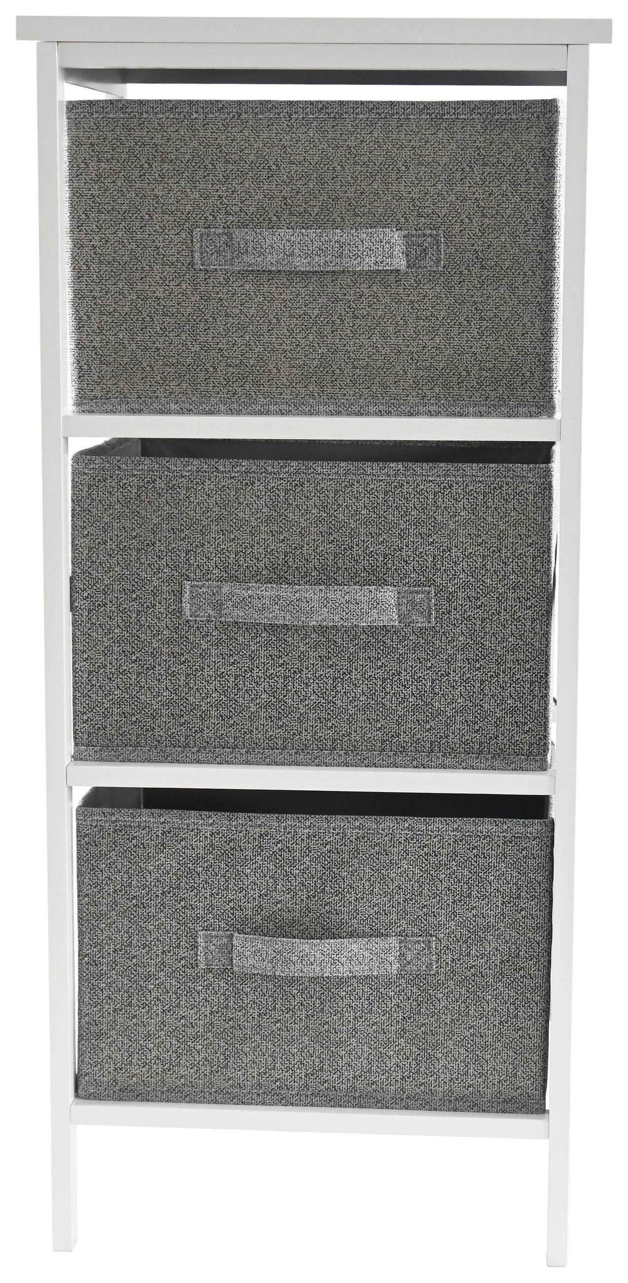 REGAL  37/80/30 cm Grau, Weiß  - Weiß/Grau, Basics, Karton/Holz (37/80/30cm) - Carryhome