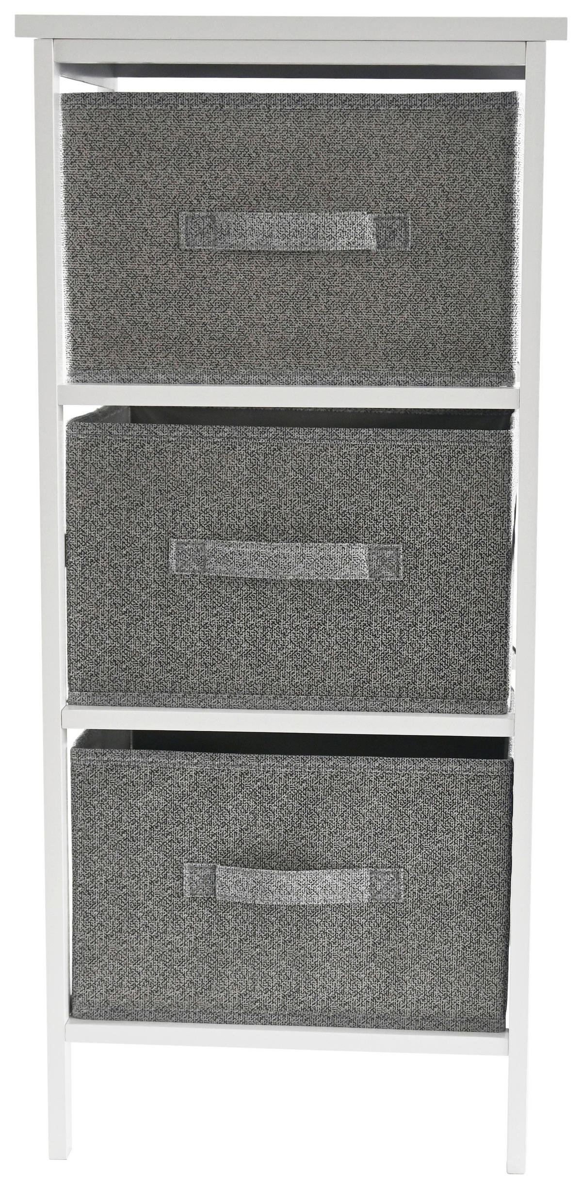 KOMMODE  in 37/80/30 cm  - Weiß/Grau, Basics, Karton/Holz (37/80/30cm) - Carryhome