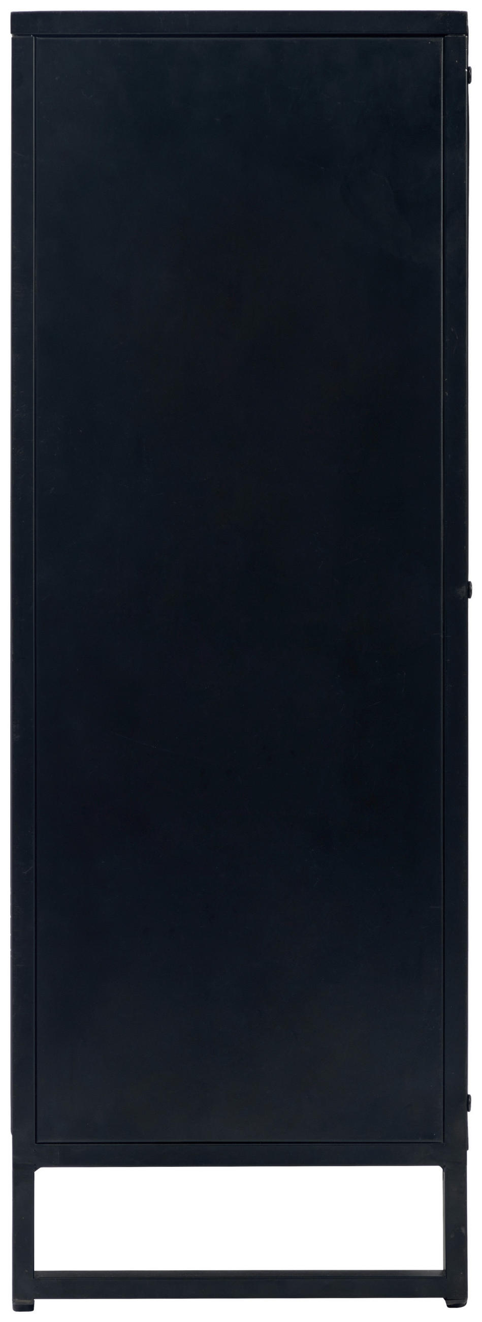 KOMODA, černá, barvy stříbra, 80/88/31 cm - černá/barvy stříbra, Design, kov (80/88/31cm) - MID.YOU
