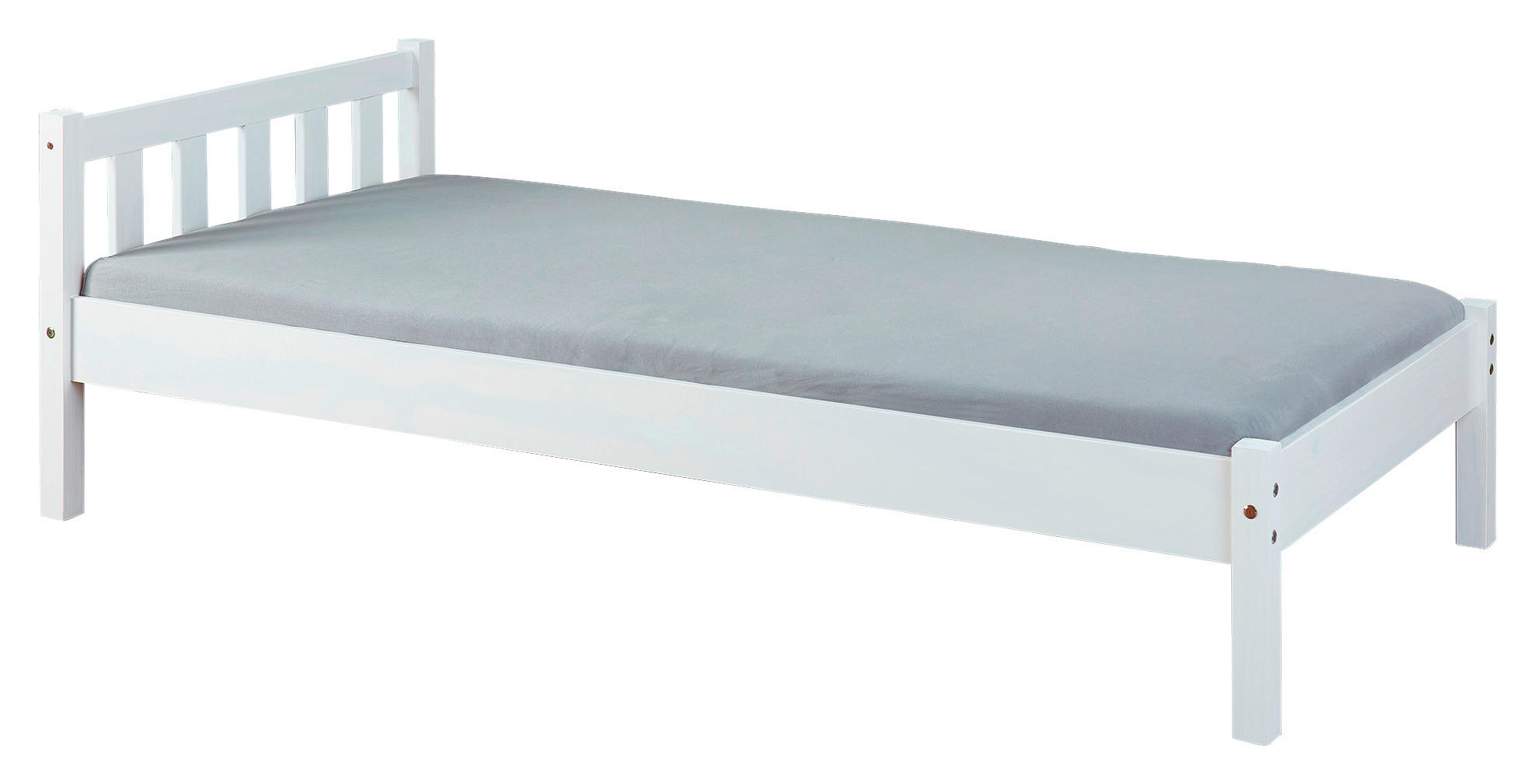 BETT 90/200 cm  in Weiß  - Weiß, Basics, Holz (90/200cm) - MID.YOU