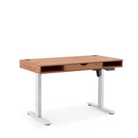 SCHREIBTISCH 120/60/72-110 cm  in Weiß, Eichefarben  - Eichefarben/Weiß, MODERN, Holz/Metall (120/60/72-110cm) - MID.YOU