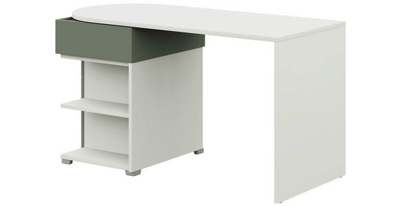 JUGENDSCHREIBTISCH 140/60/72,5 cm - Salbeigrün/Weiß, KONVENTIONELL, Holzwerkstoff (140/60/72,5cm) - Cantus