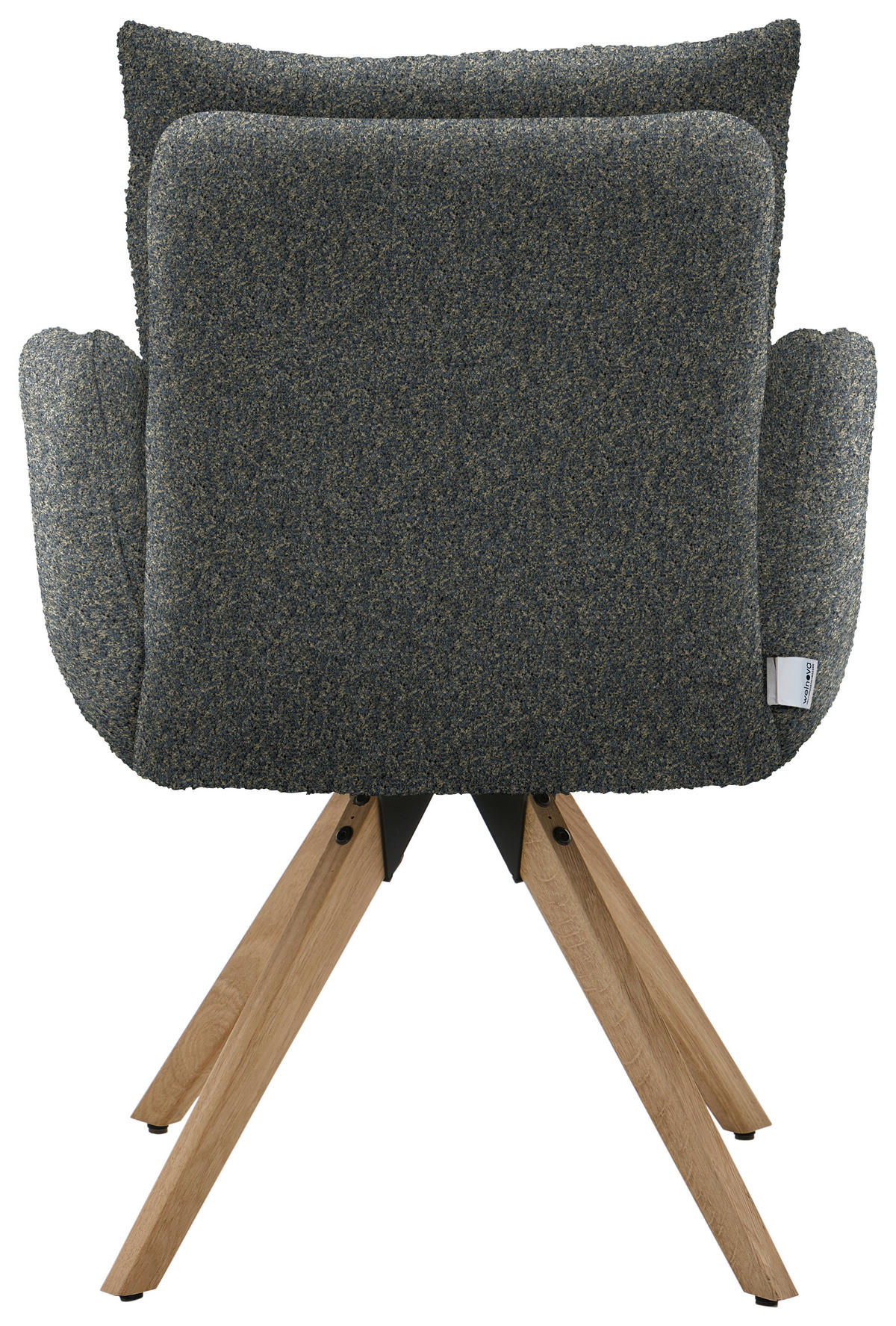 ARMLEHNSTUHL Jacquard  - Eichefarben/Graugrün, Design, Holz/Textil (62/86/68cm) - Welnova