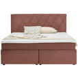 BOXSPRINGBETT 180/200 cm  in Rosa  - Schwarz/Rosa, Design, Kunststoff/Textil (180/200cm) - Xora