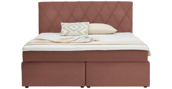 BOXSPRINGBETT 180/200 cm  in Rosa  - Schwarz/Rosa, Design, Kunststoff/Textil (180/200cm) - Xora