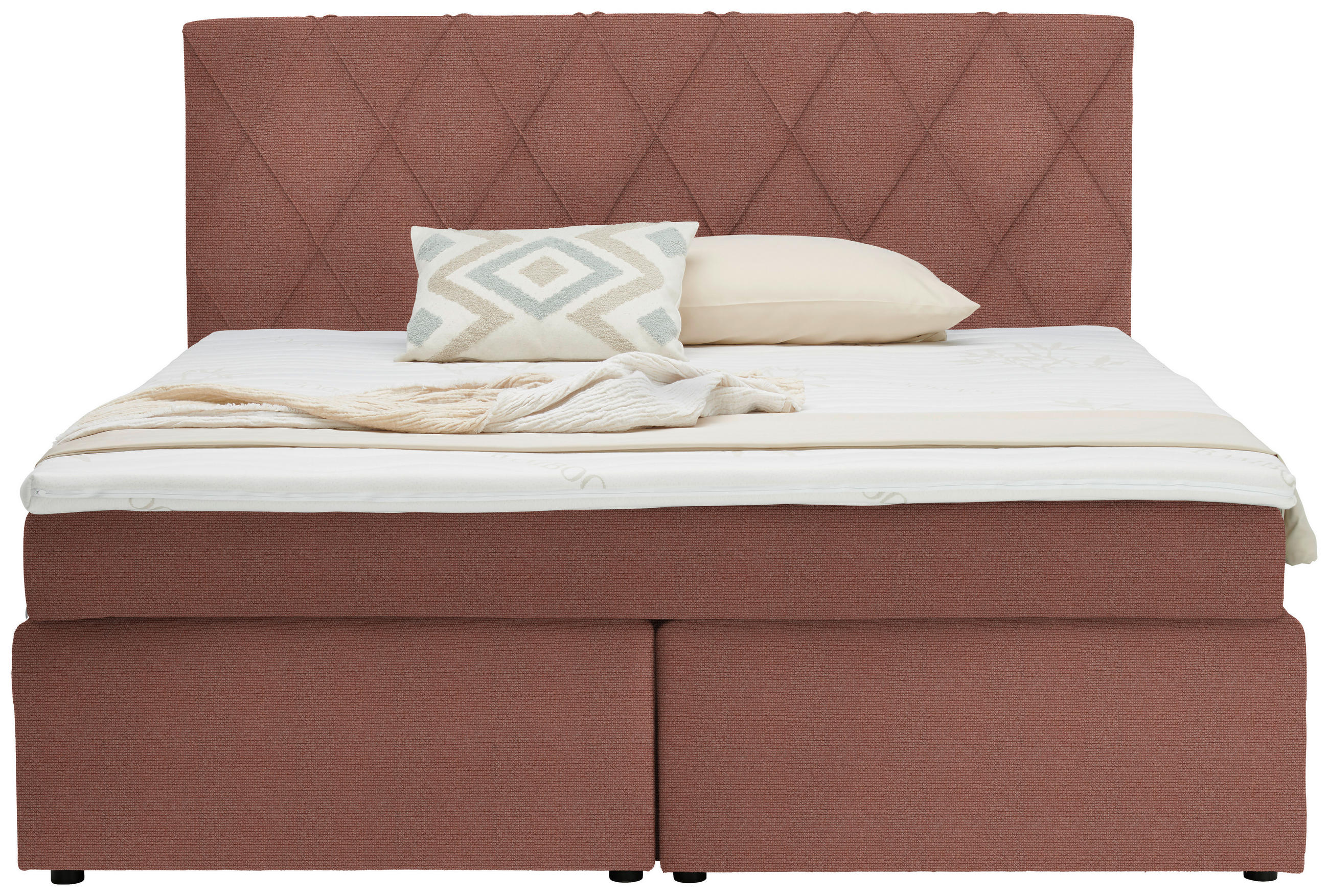 BOXSPRINGBETT 160/200 cm  in Rosa  - Schwarz/Rosa, Design, Holzwerkstoff/Kunststoff (160/200cm) - Xora