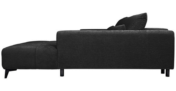 ECKSOFA  in Chenille Schwarz  279/222 cm  - Schwarz, KONVENTIONELL, Kunststoff/Textil (279/222cm) - Hom`in