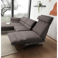 ECKSOFA  in Flachgewebe Greige  176-217/279-327 cm  - Greige/Schwarz, Design, Textil/Metall (176-217/279-327cm) - Dieter Knoll