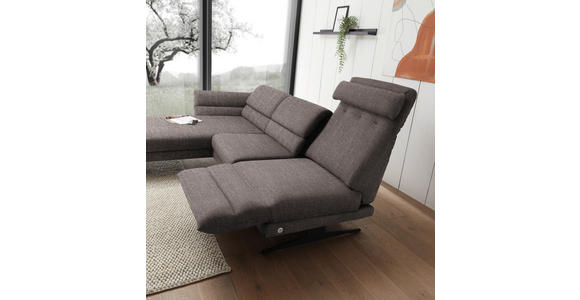 ECKSOFA  in Flachgewebe Greige  176-217/279-327 cm  - Greige/Schwarz, Design, Textil/Metall (176-217/279-327cm) - Dieter Knoll