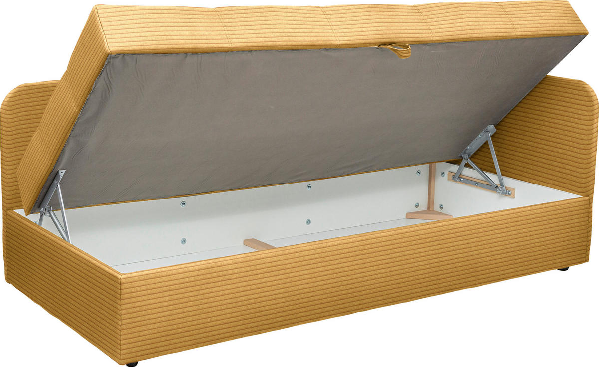 LIEGE  in Cord Currygelb  - Currygelb/Schwarz, Basics, Kunststoff/Textil (205/90/95cm) - Xora