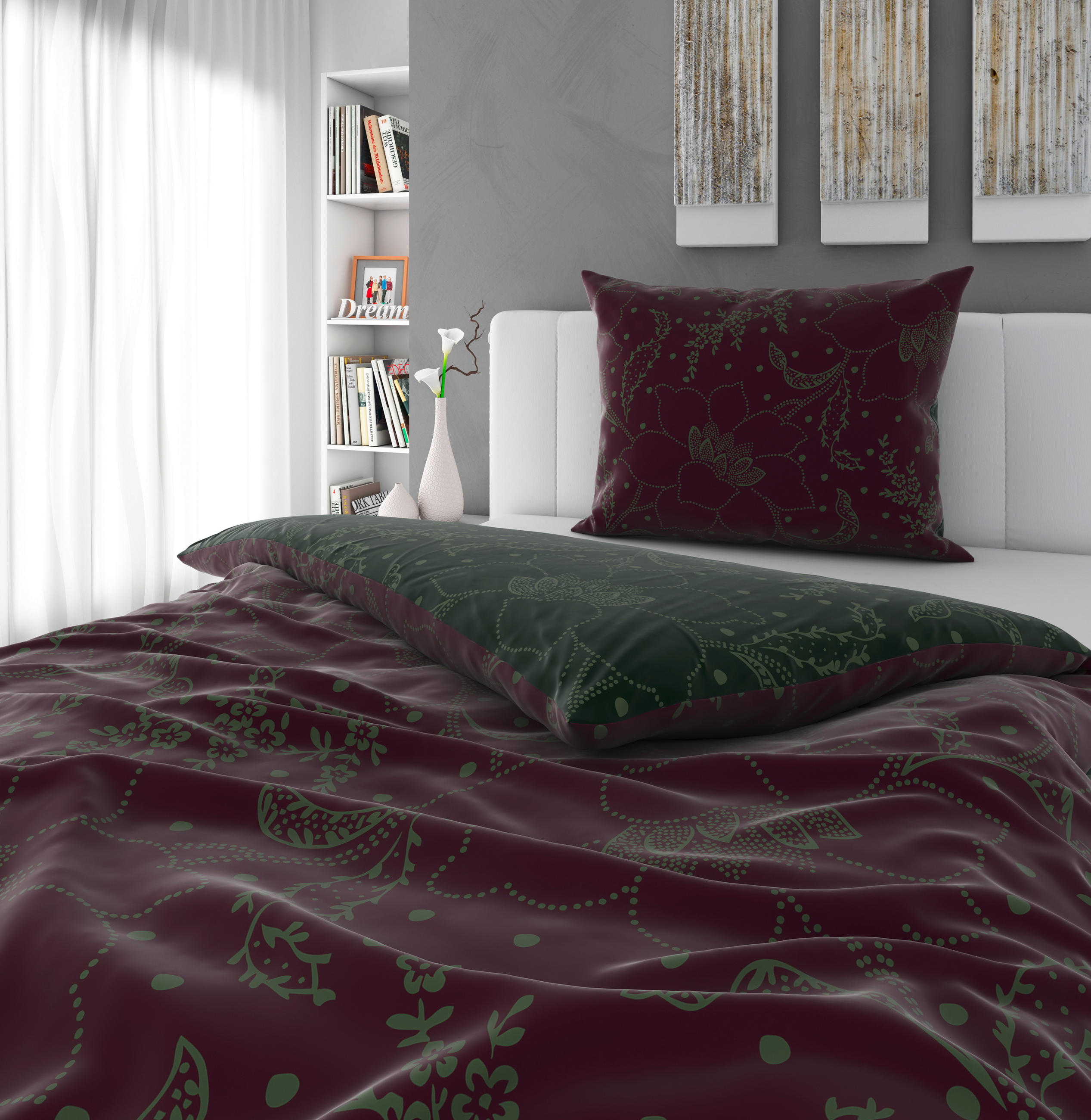 POSTEĽNÁ BIELIZEŇ, satén, lila, 140/200 cm - lila, Konventionell, textil (140/200cm) - Esposa