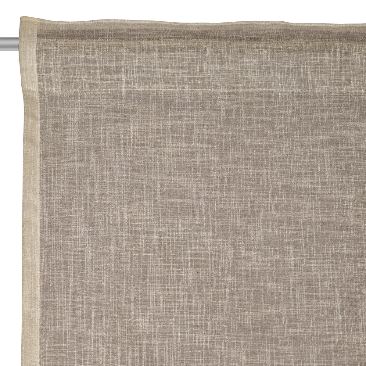 HOTOVÝ ZÁVĚS, poloprůhledné, 140/245 cm - hnědá, Natur, textil (140/245cm) - Esposa