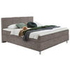 BOXSPRINGBETT 140/200 cm  in Braun  - Chromfarben/Braun, Konventionell, Kunststoff/Textil (140/200cm) - Hom`in