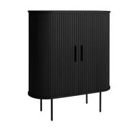 WEINSCHRANK Schwarz  100/118/40 cm  - Schwarz, Trend, Holz/Holzwerkstoff (100/118/40cm) - home24