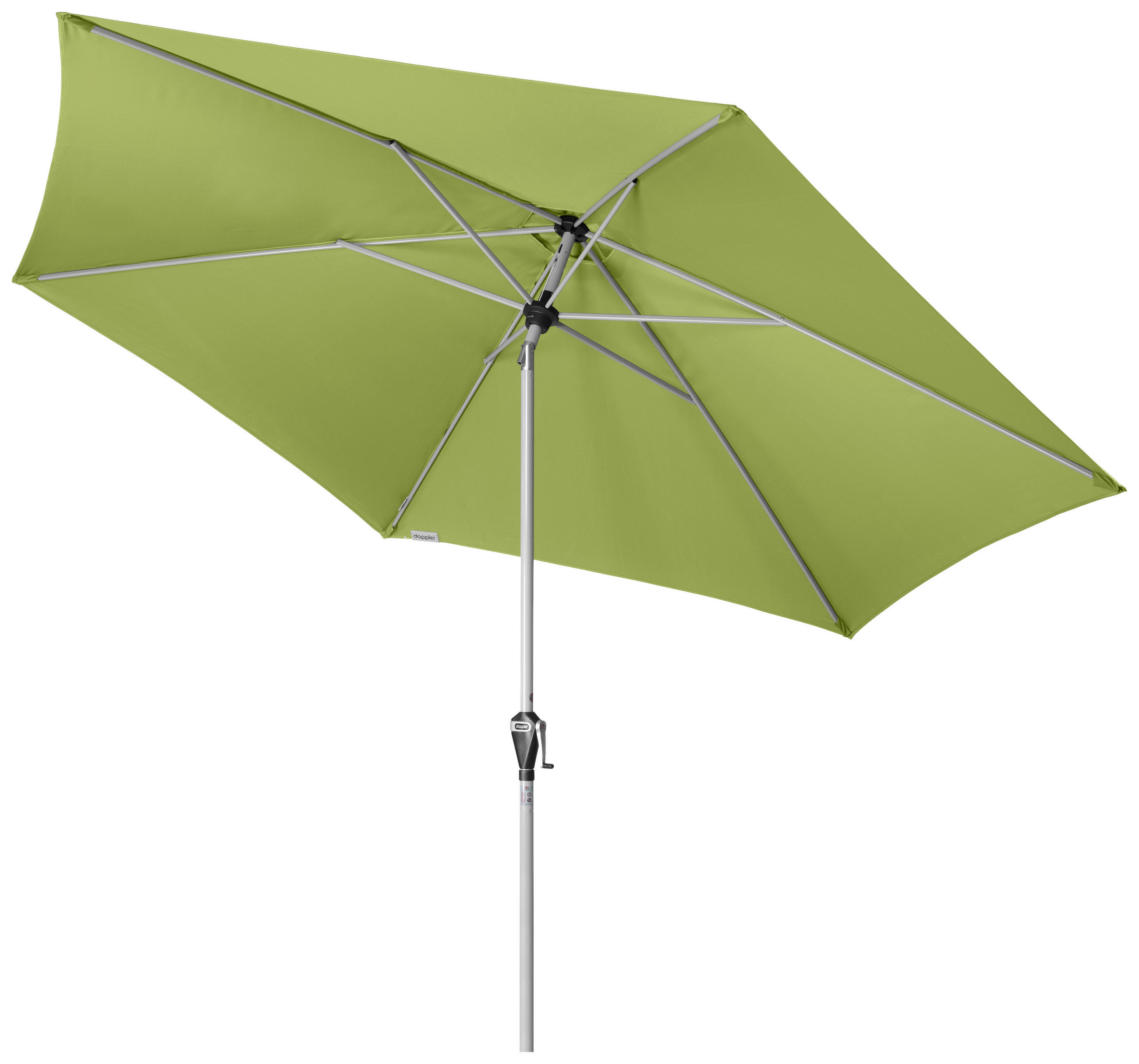 SONNENSCHIRM 320 cm Grün  - Silberfarben/Grün, Design, Textil/Metall (320cm) - Doppler