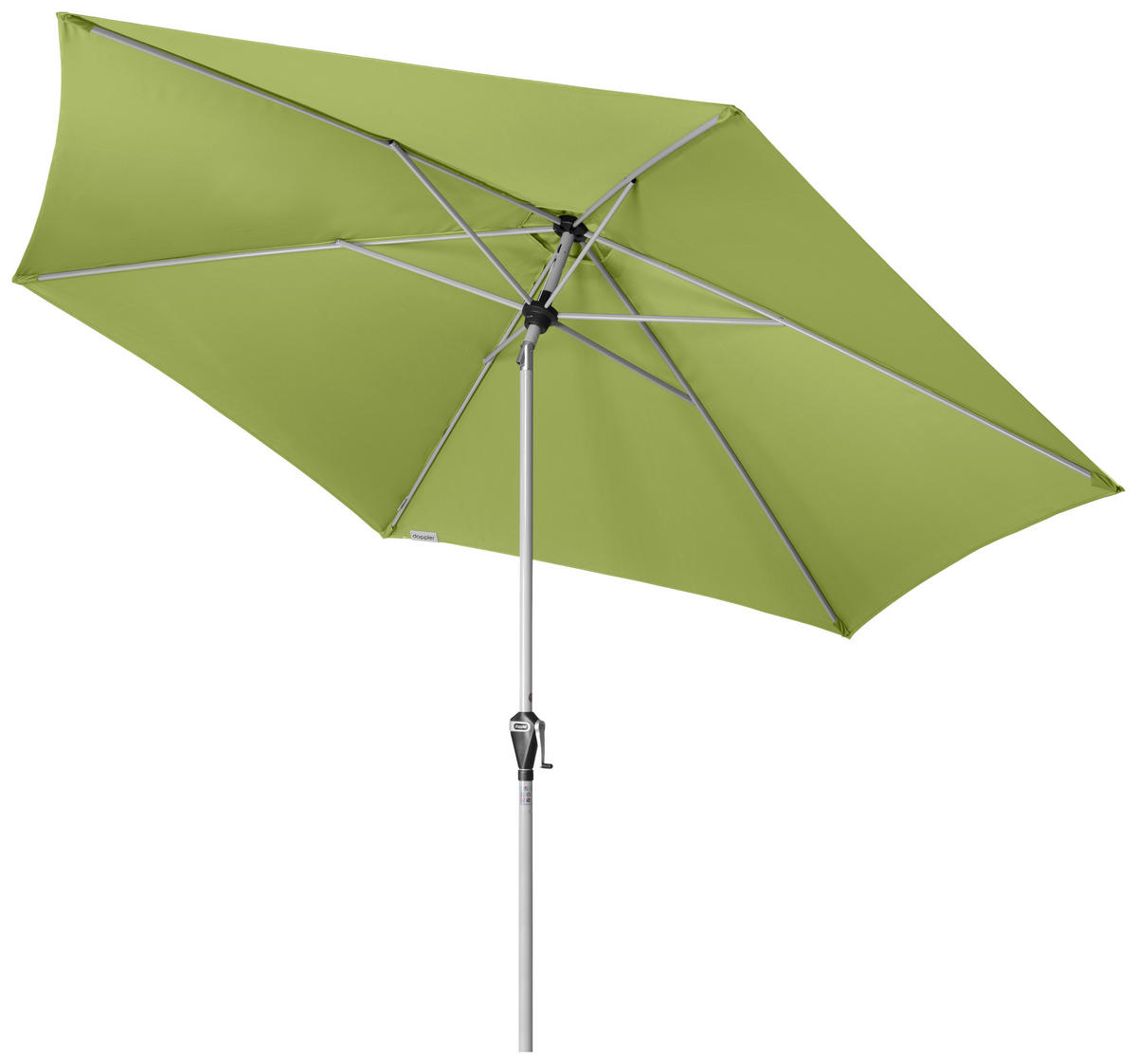 SONNENSCHIRM 320 cm Grün  - Silberfarben/Grün, Design, Textil/Metall (320cm) - Doppler