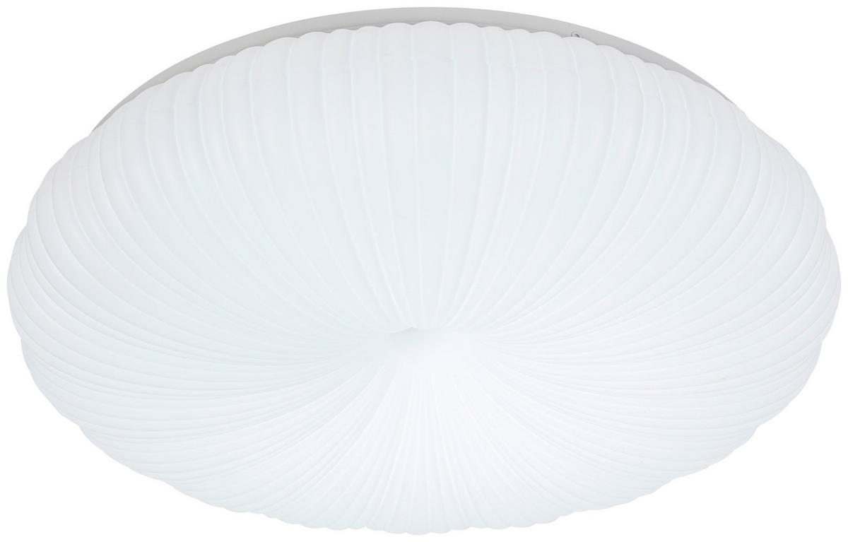 DECKENLEUCHTE  52/10 cm    - Weiß, Design, Kunststoff/Metall (52/10cm) - Collet's Monde