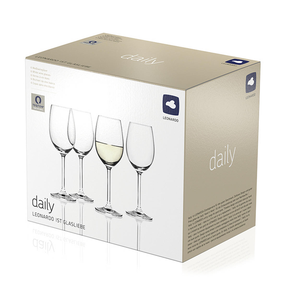 GLÄSERSET  6-teilig  - Klar, Basics, Glas (7,7/22,2cm) - Leonardo