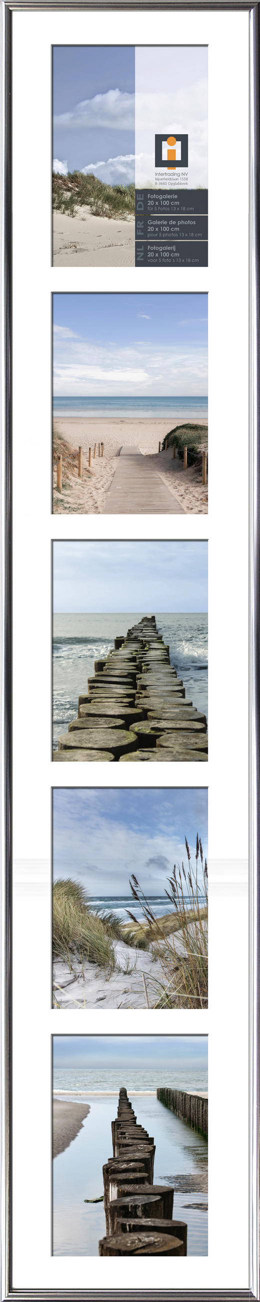 Collagen-Bilderrahmen in Silberfarben