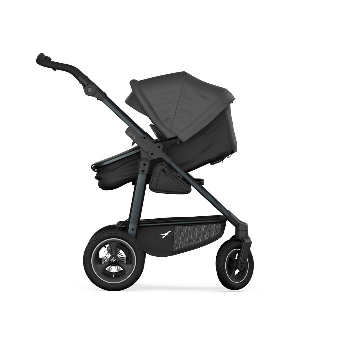 KOMBIKINDERWAGEN mono4 2-in-1 Kombikinderwagen  - Dunkelgrau/Schwarz, Basics, Textil/Metall (57/111/108cm) - TFK